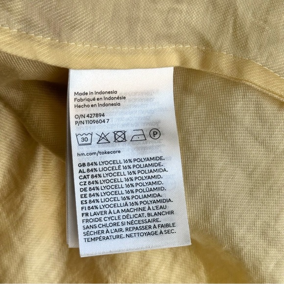 Oversized Light Yellow Button Down Shirt - Picture 9 of 11